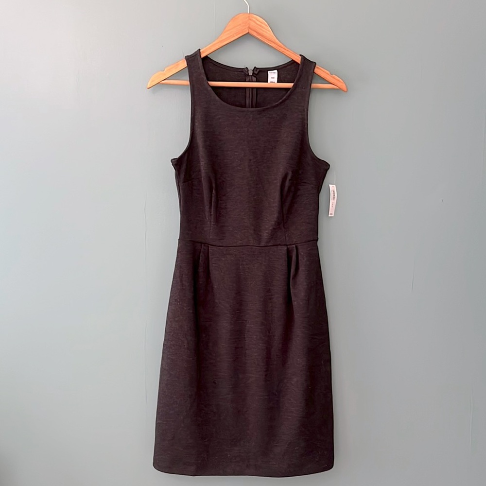 Old Navy Zip Up Sheath Dress Charcoal Grey Sz Sm Petite